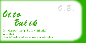 otto bulik business card